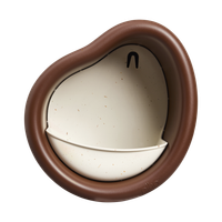 organic bird feeder 25cm chestnut brown